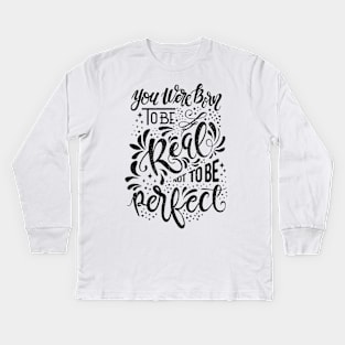 Real Not Perfect Black Kids Long Sleeve T-Shirt